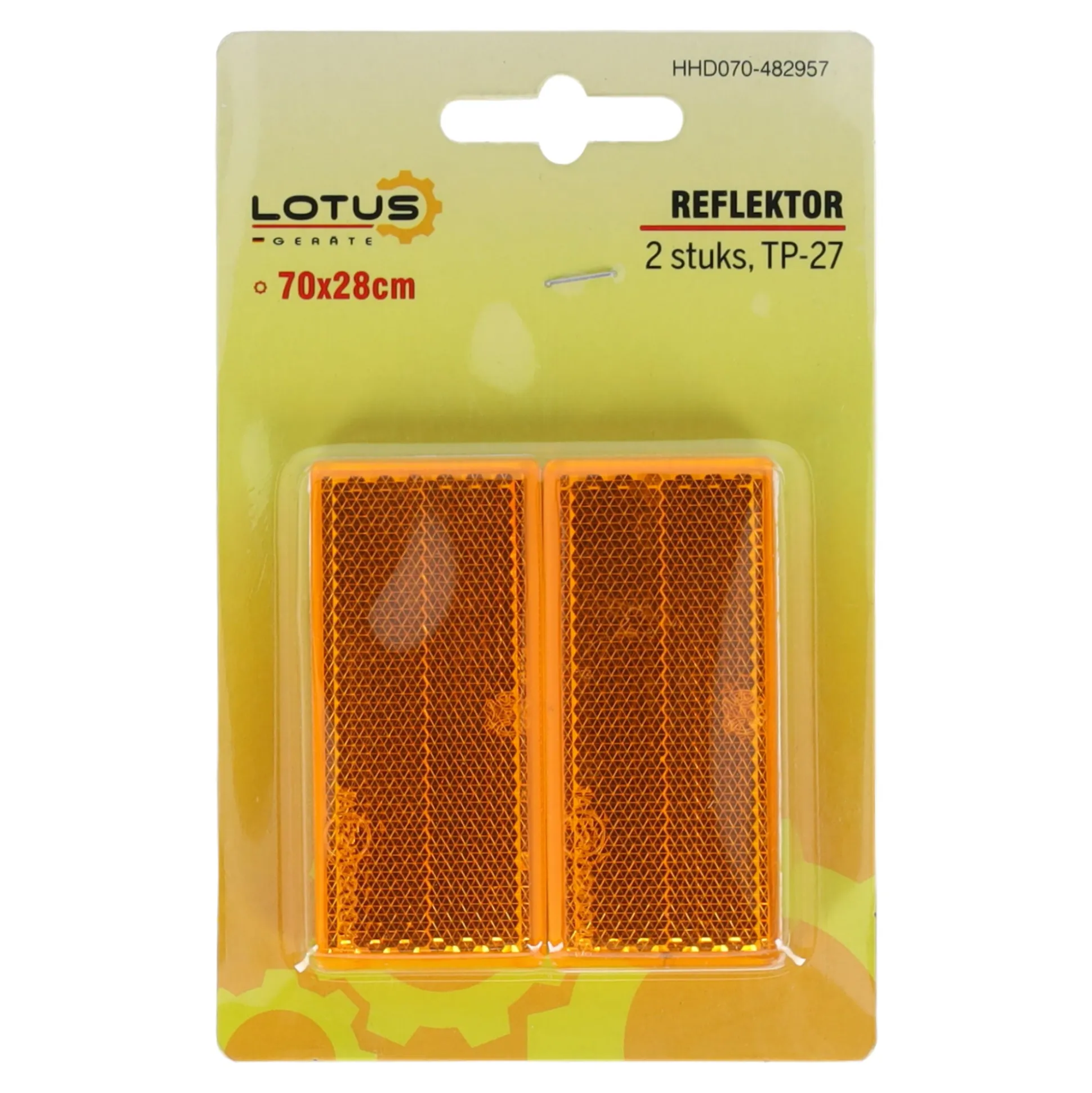 Reflektor RH 70x28mm oranje 2st TP-027