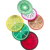 Ronde onderzetter 16 cm fruit, 6 assorti
