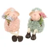 Schaap zittend bloemen 10cm