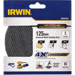 Schuurgaas Ø125mm K80 5st. Irwin