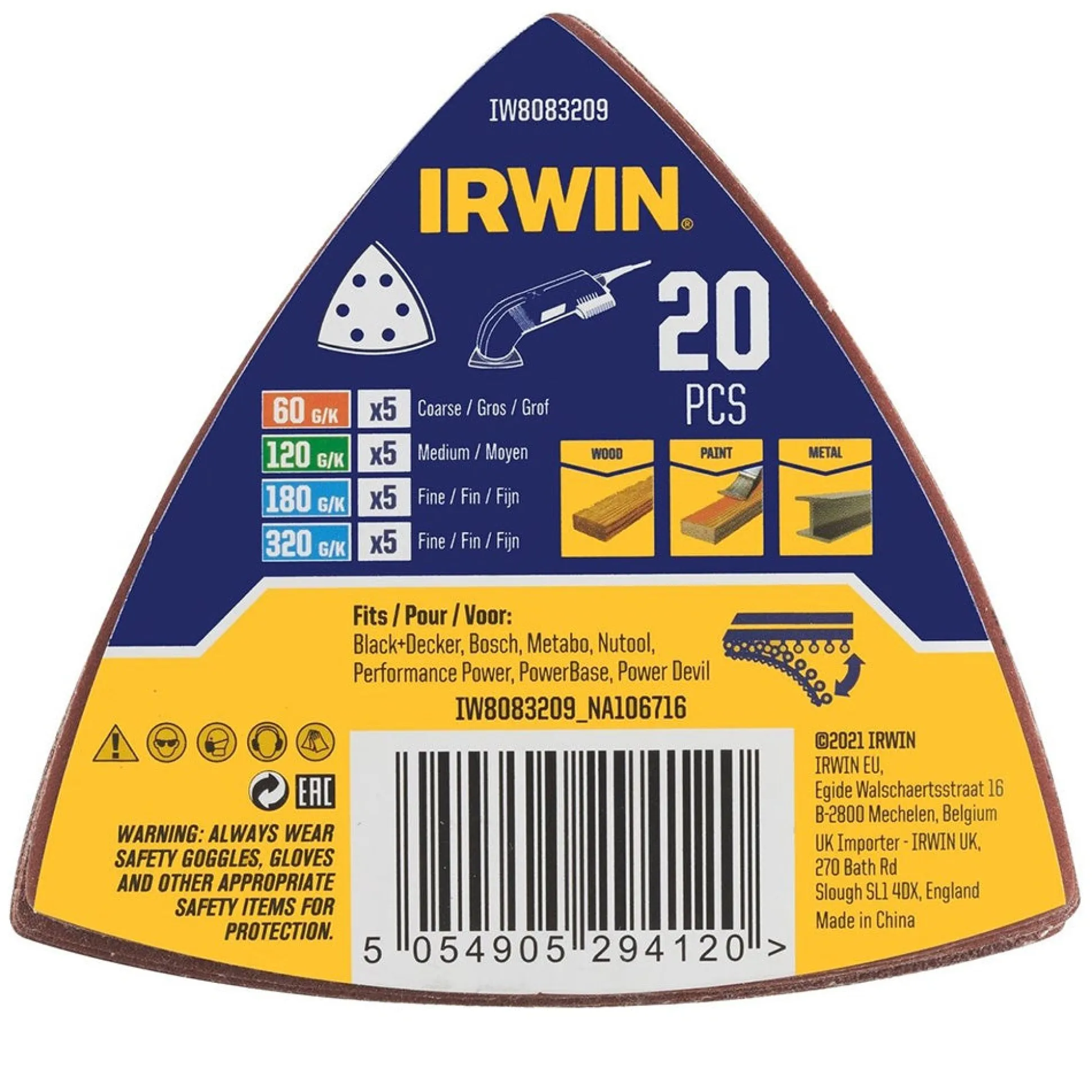 Schuurstrook delta 20st. Irwin