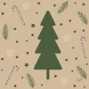 Servet 33 x 33 cm Natural Yuletid