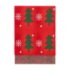 Sjaal kerstbomen rood