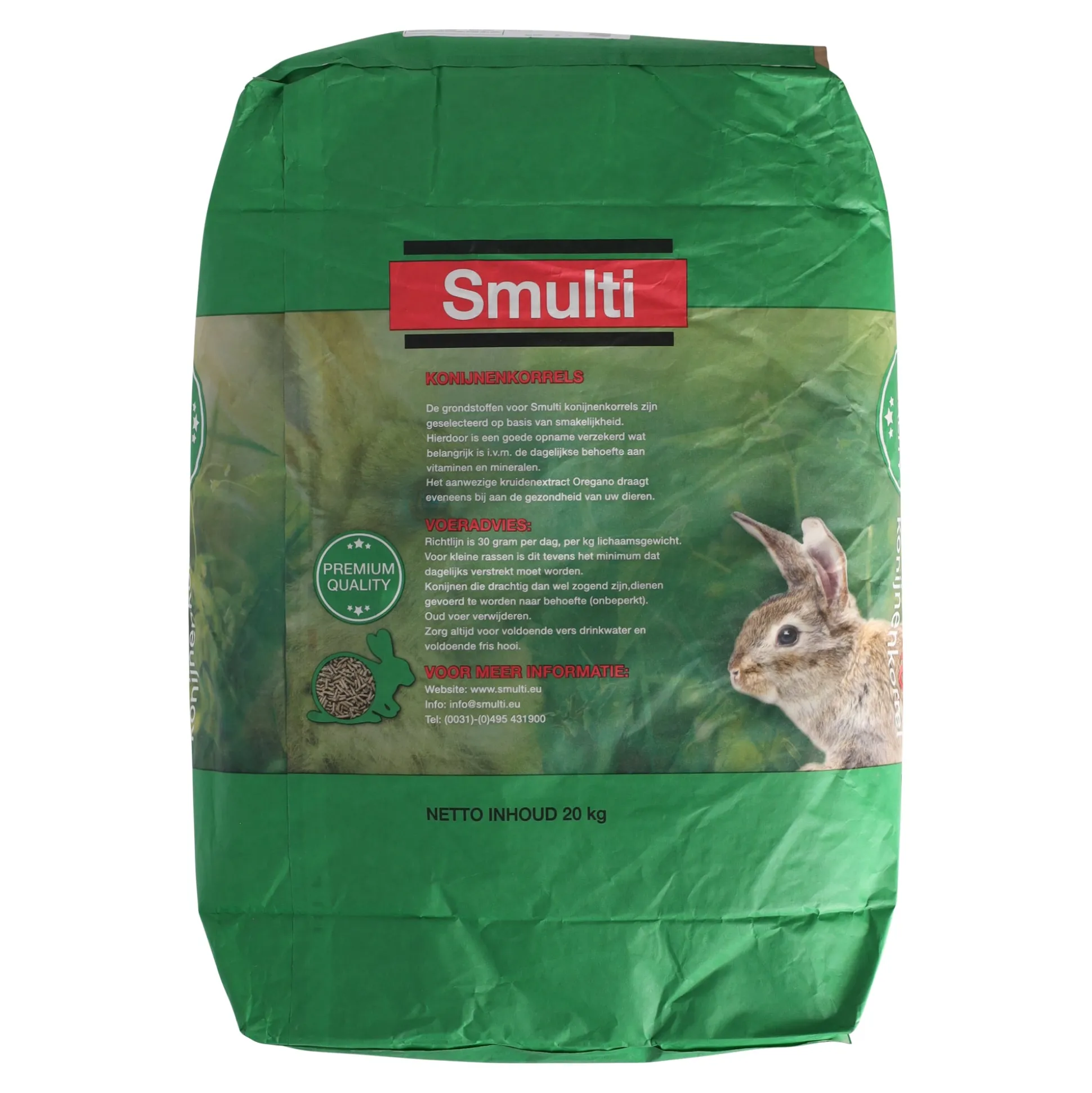 Smulti premium konijnenkorrel 20kg
