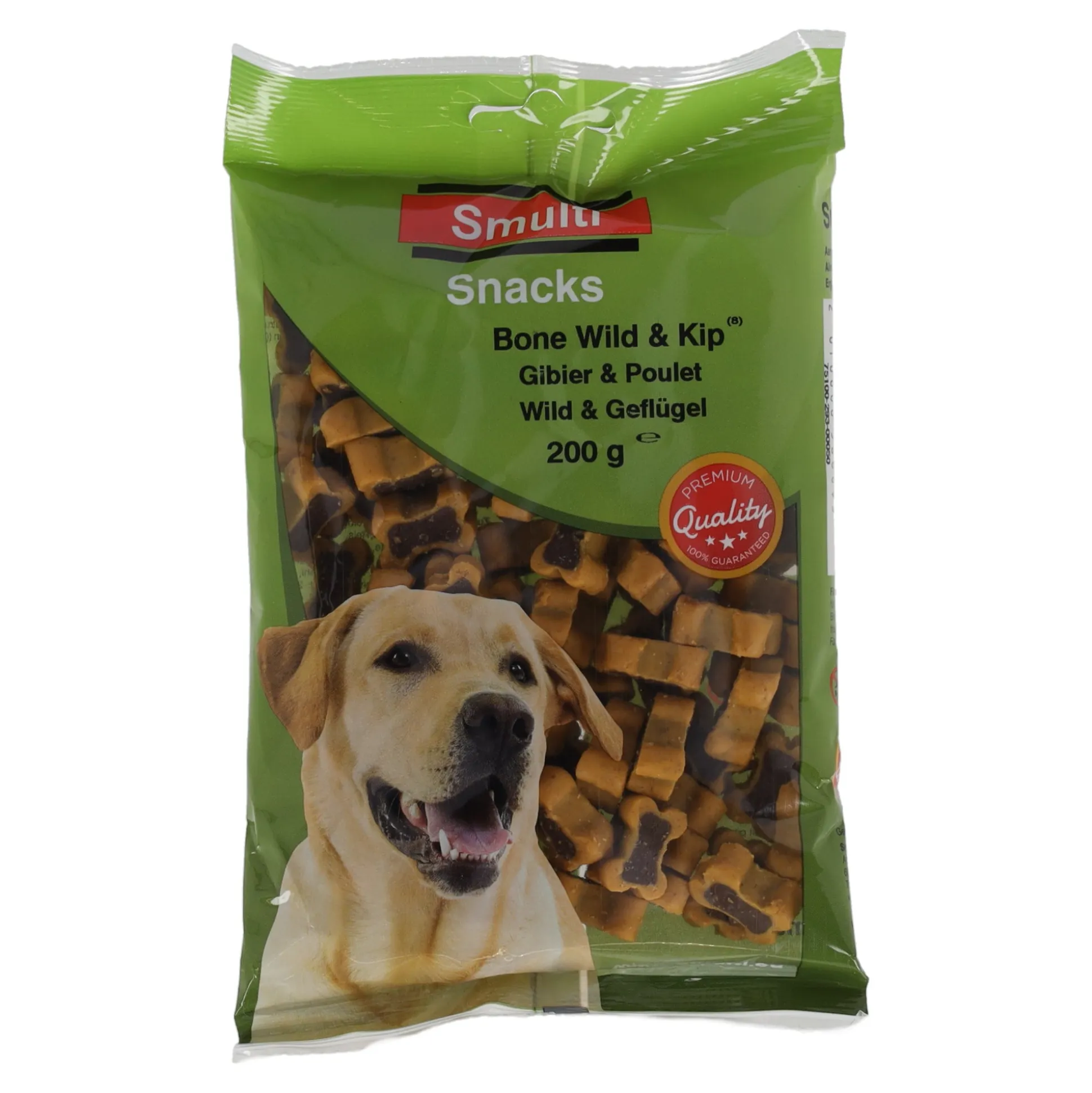 Snack bone wild + kip 200G Smulti