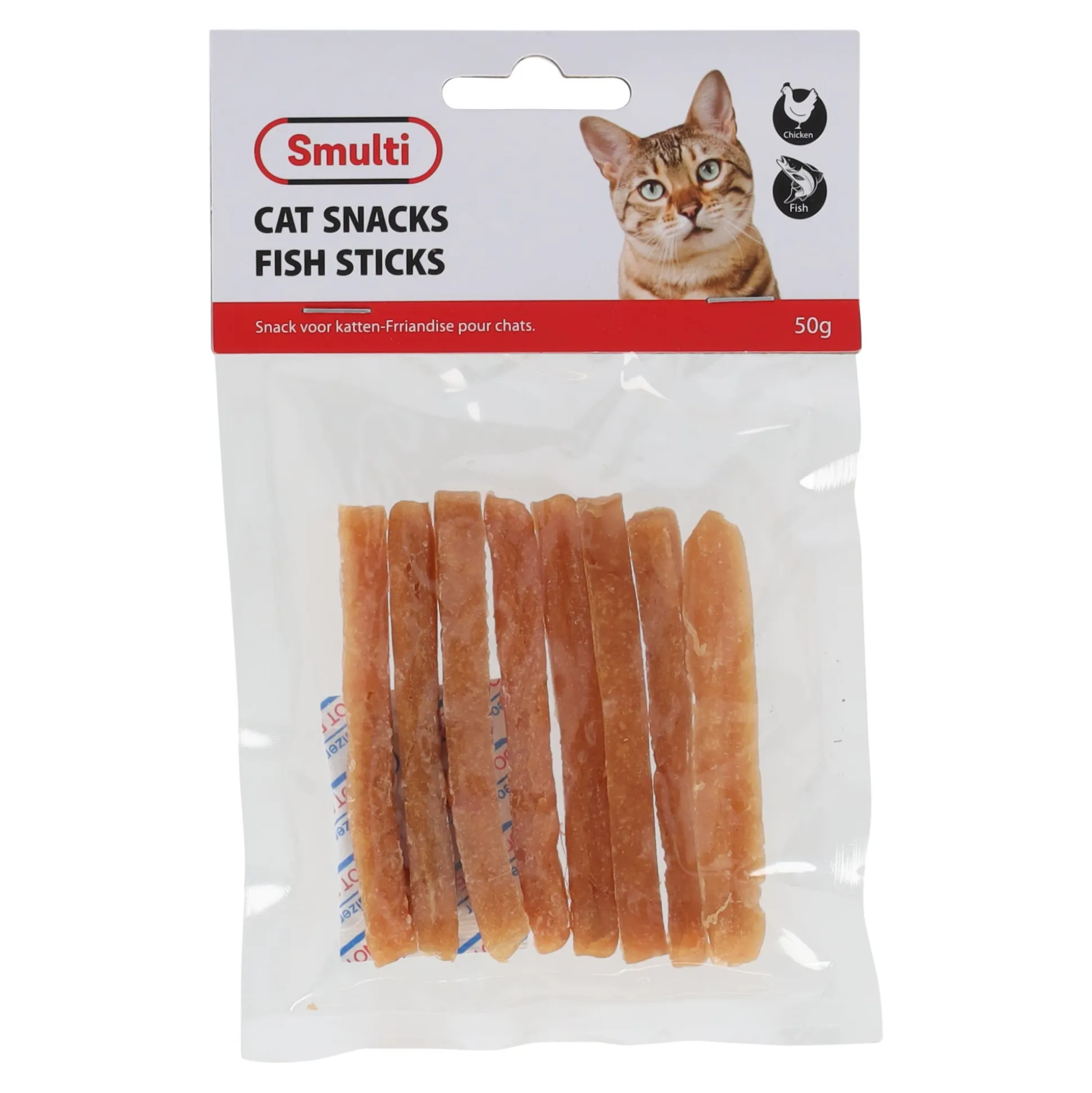 Snack kat vis staafjes 50G