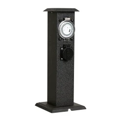 Sokkel tuincontact + timer 2x230V NL Diamant