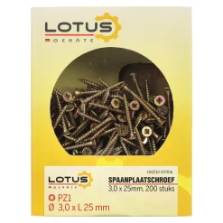 Spaanplaatschroef 3,0 x25 mm 200st Lotus