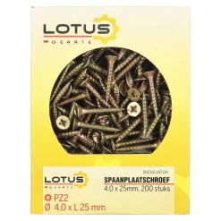 Spaanplaatschroef 4,0 x 25 mm 200st Lotus