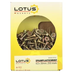 Spaanplaatschroef 4,0 x 16 mm 200st Lotus