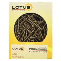 Spaanplaatschroef 3,0 x 35 mm 200st Lotus