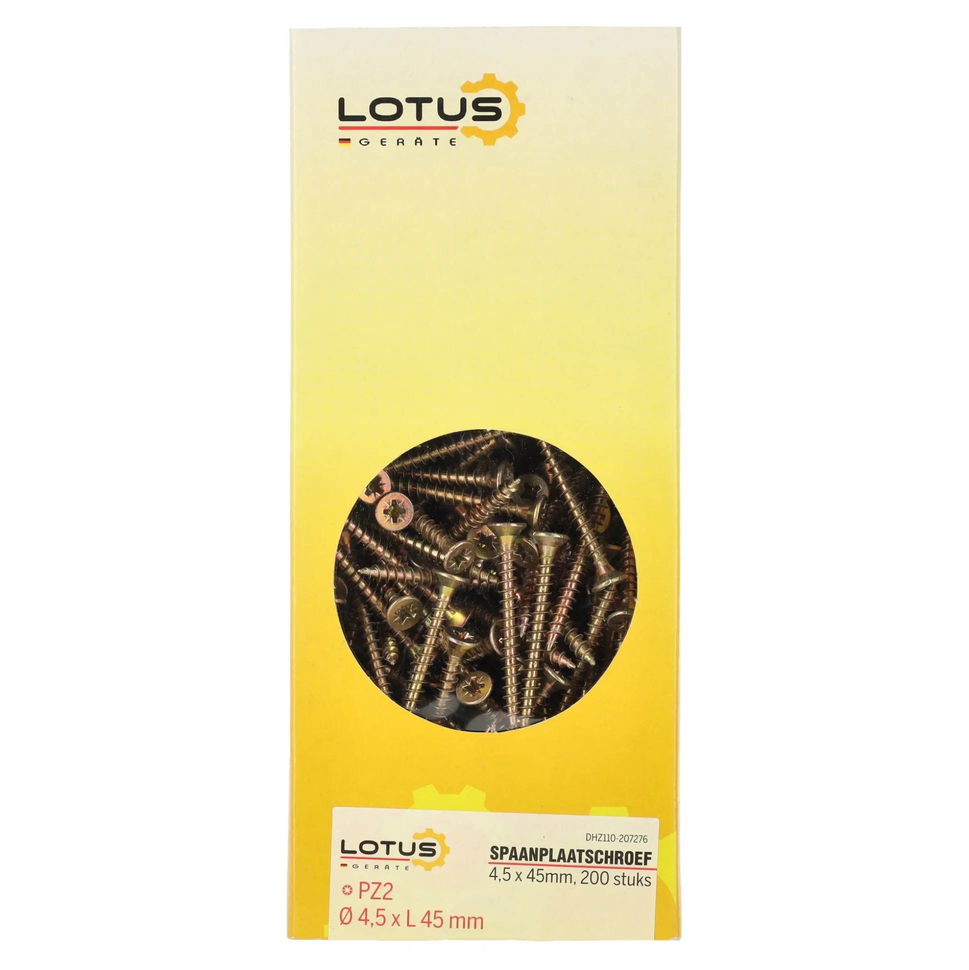 Spaanplaatschroef 4,5 x 45 mm 200st Lotus