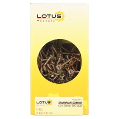 Spaanplaatschroef 4,0 x 30 mm 200st Lotus