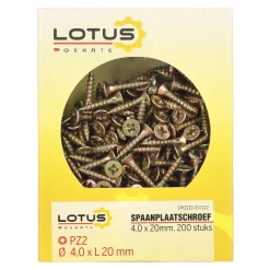 Spaanplaatschroef 4,0 x 20 mm 200st Lotus