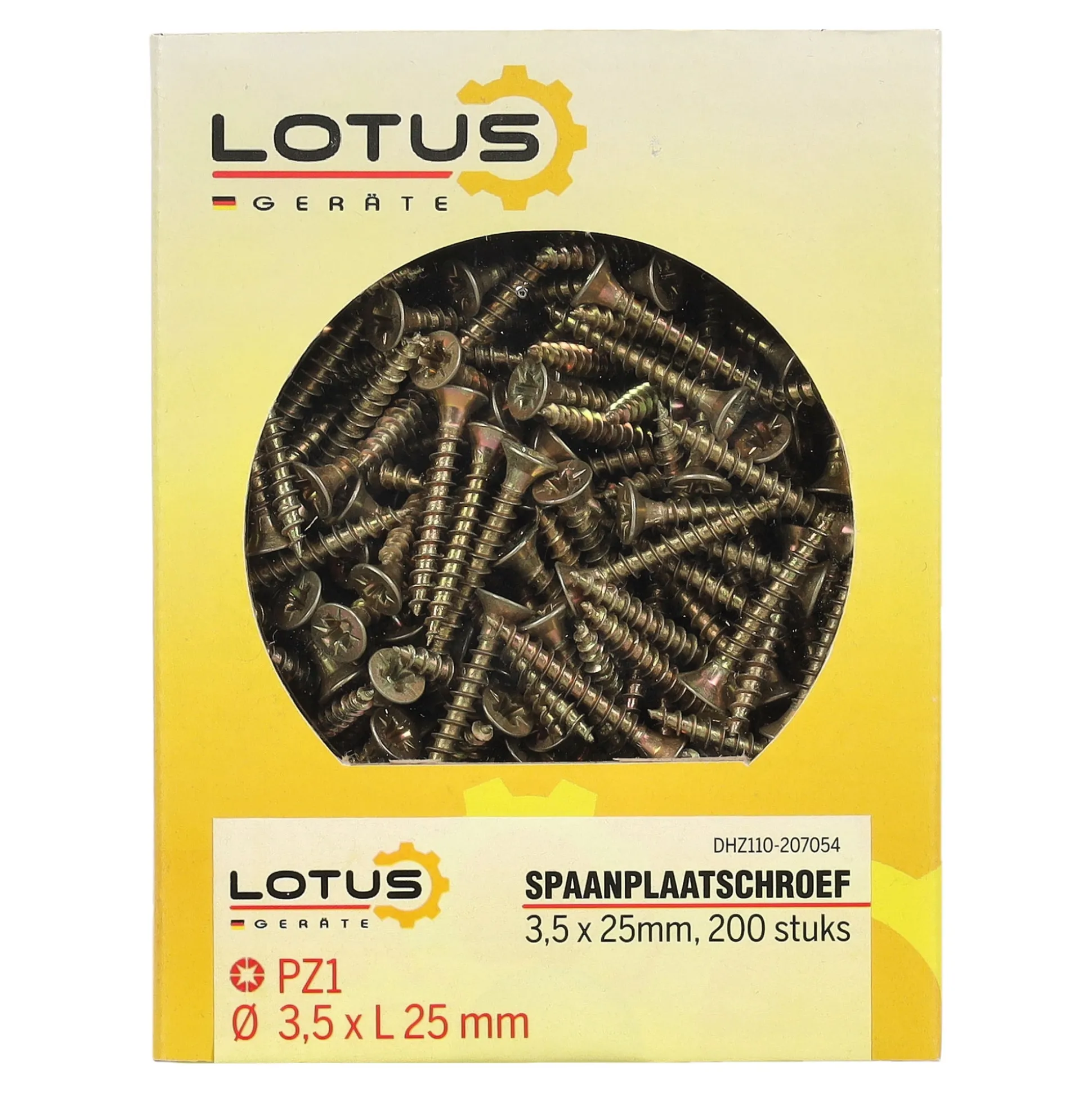 Spaanplaatschroef 3,5 x 25 mm 200st Lotus