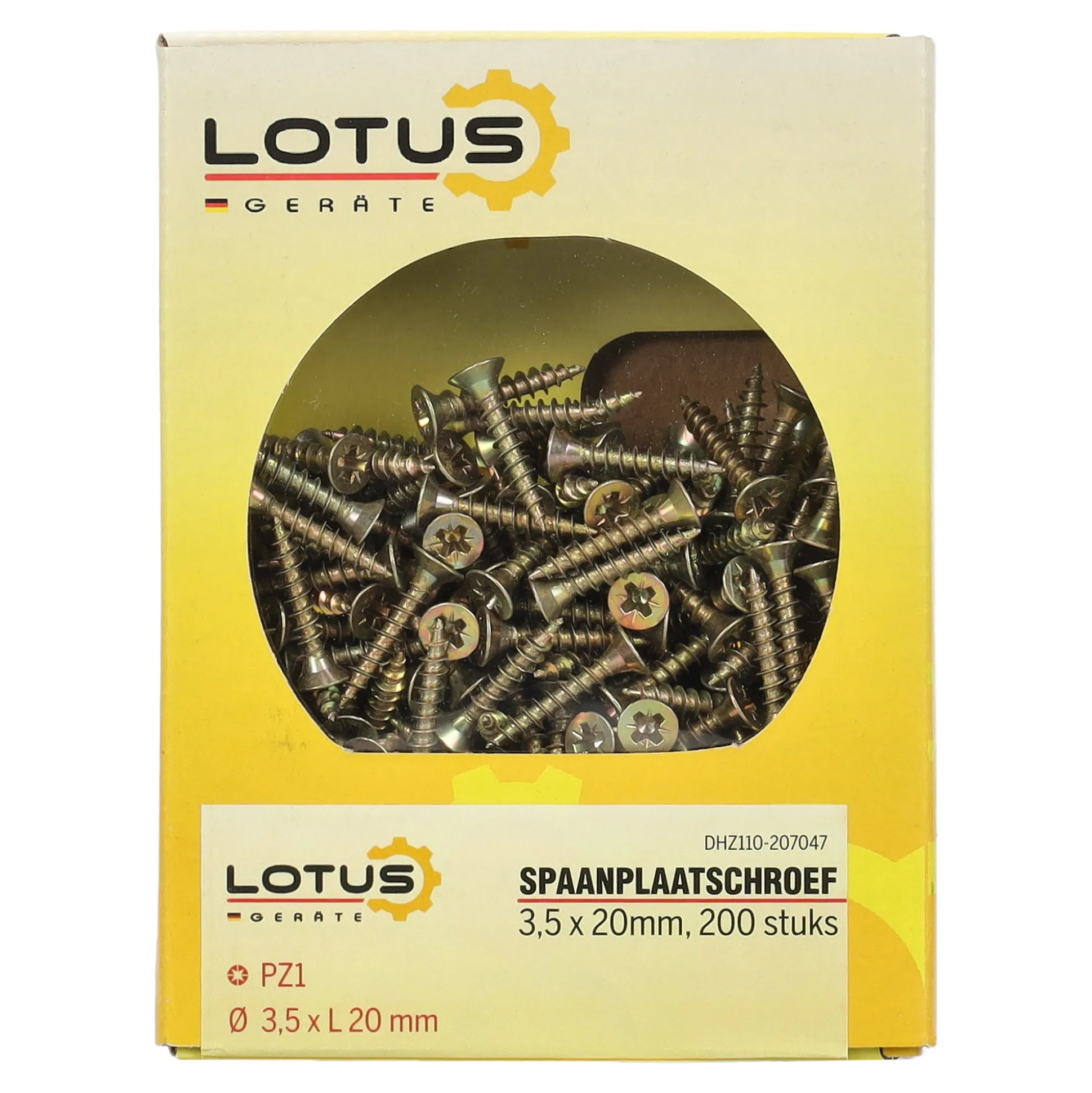 Spaanplaatschroef 3,5 x 20 mm 200st Lotus