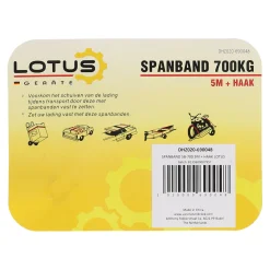 Spanband 5 m met ratel en haak Lotus