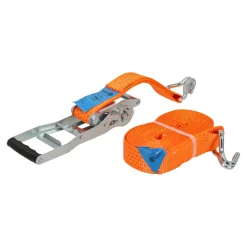 Spanband 9 m x 50 mm met ratel en J-haak