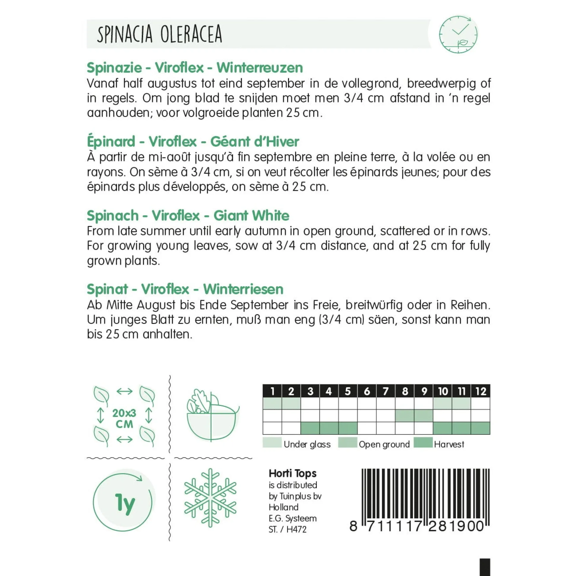 Spinazie Winterreuzen