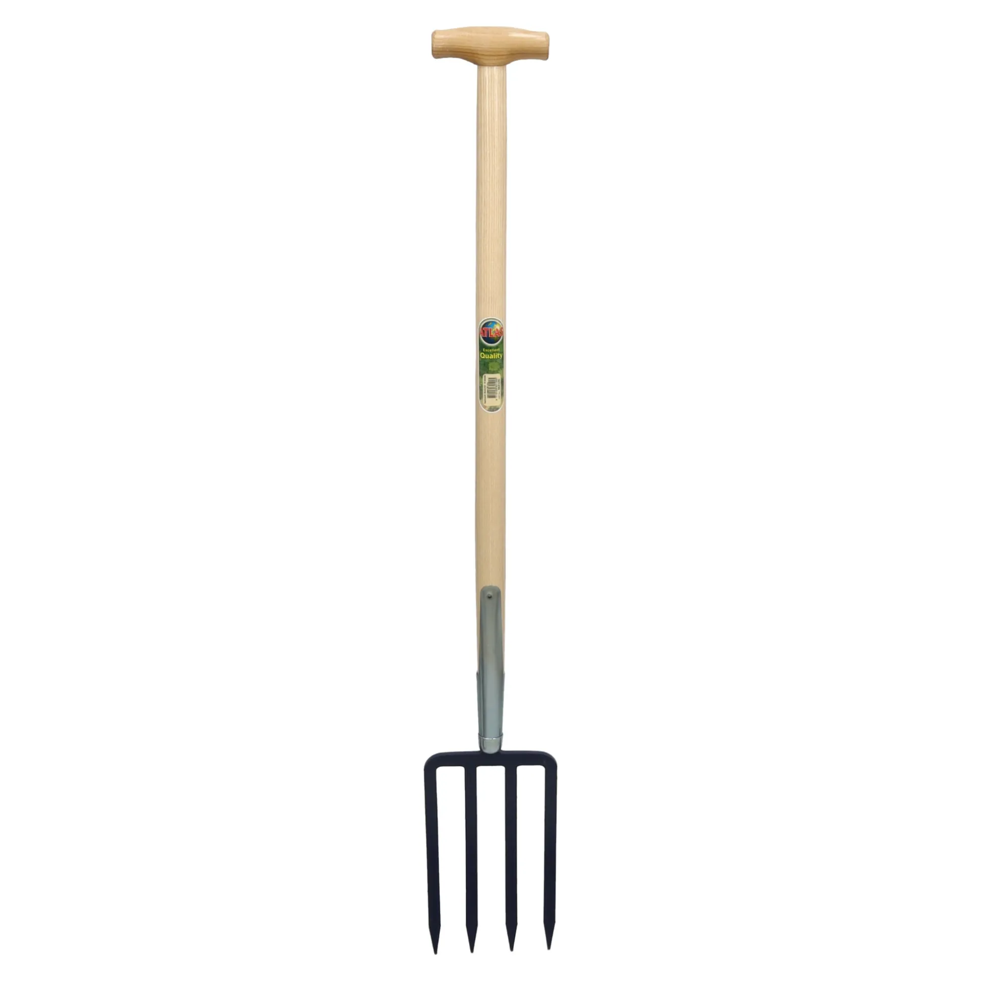 Spitvork 4 tands Atlas met steel 85cm