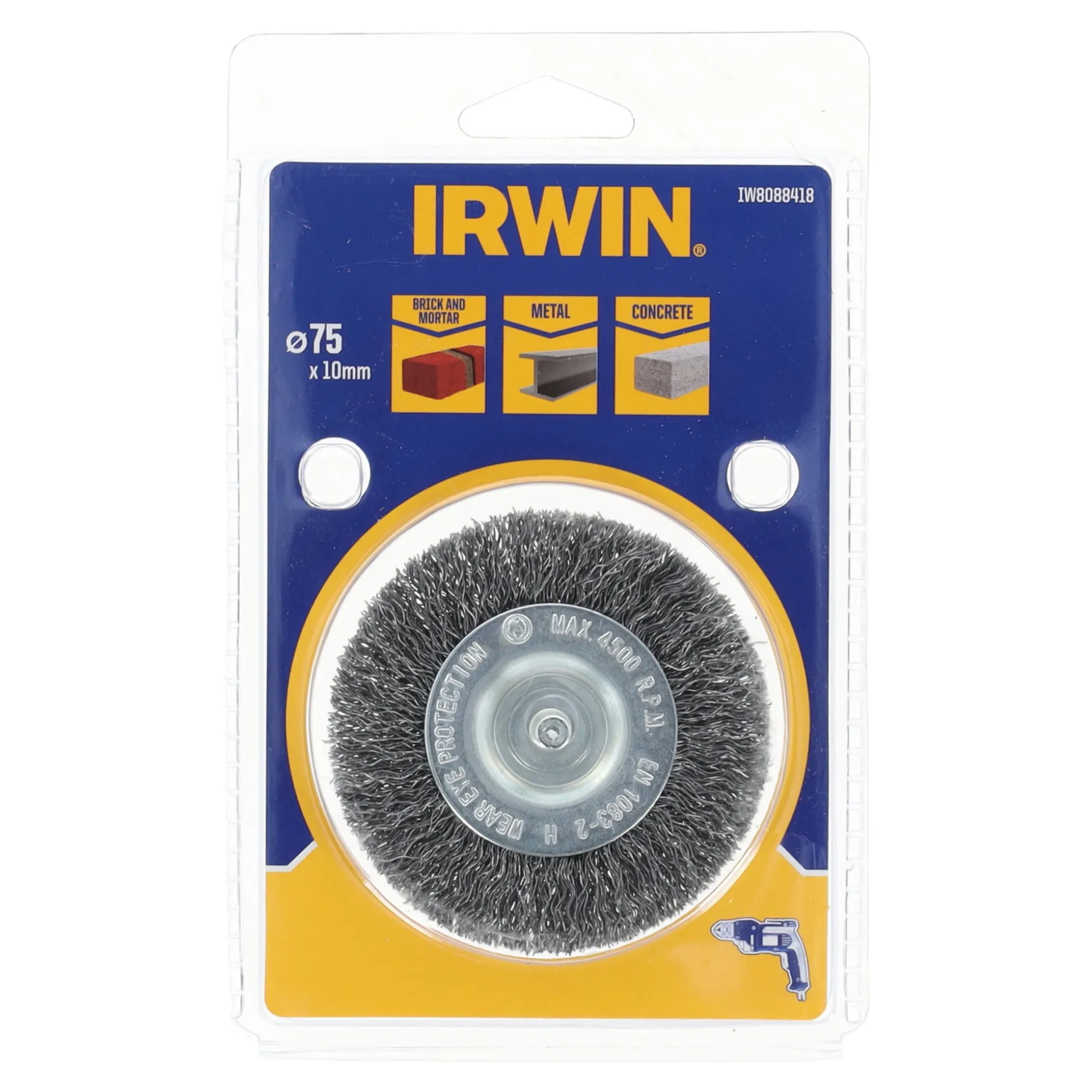 Staaldraadborstel 75x10mm Irwin