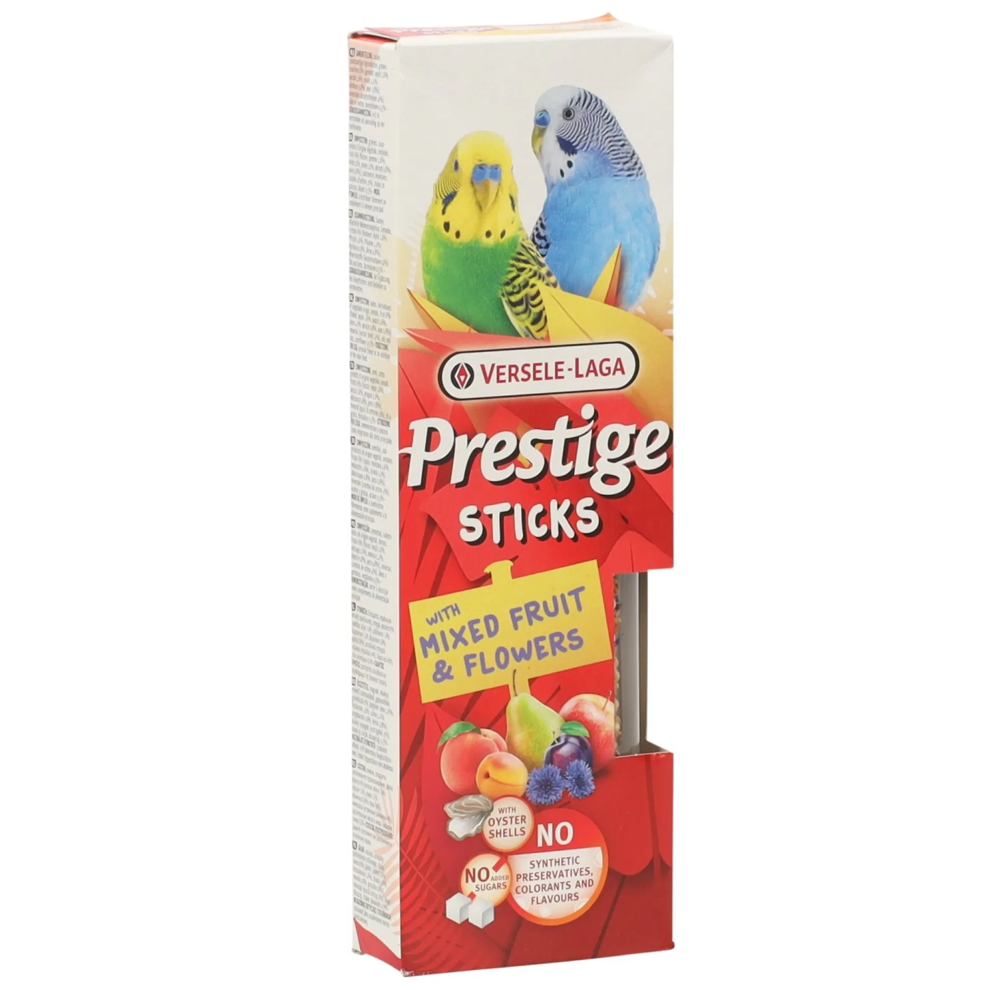 Stick parkiet gemengd fruit met bloemen 2st.