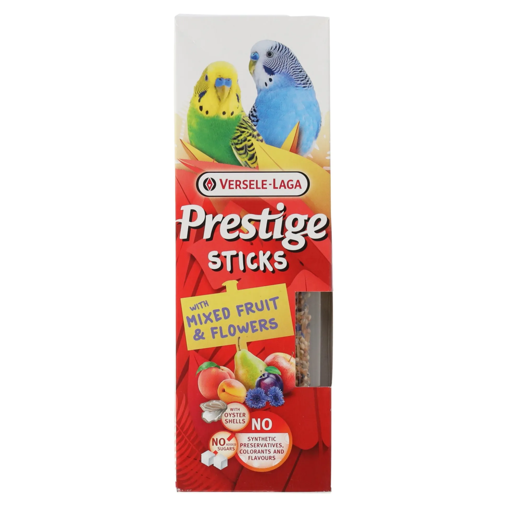 Stick parkiet gemengd fruit met bloemen 2st.