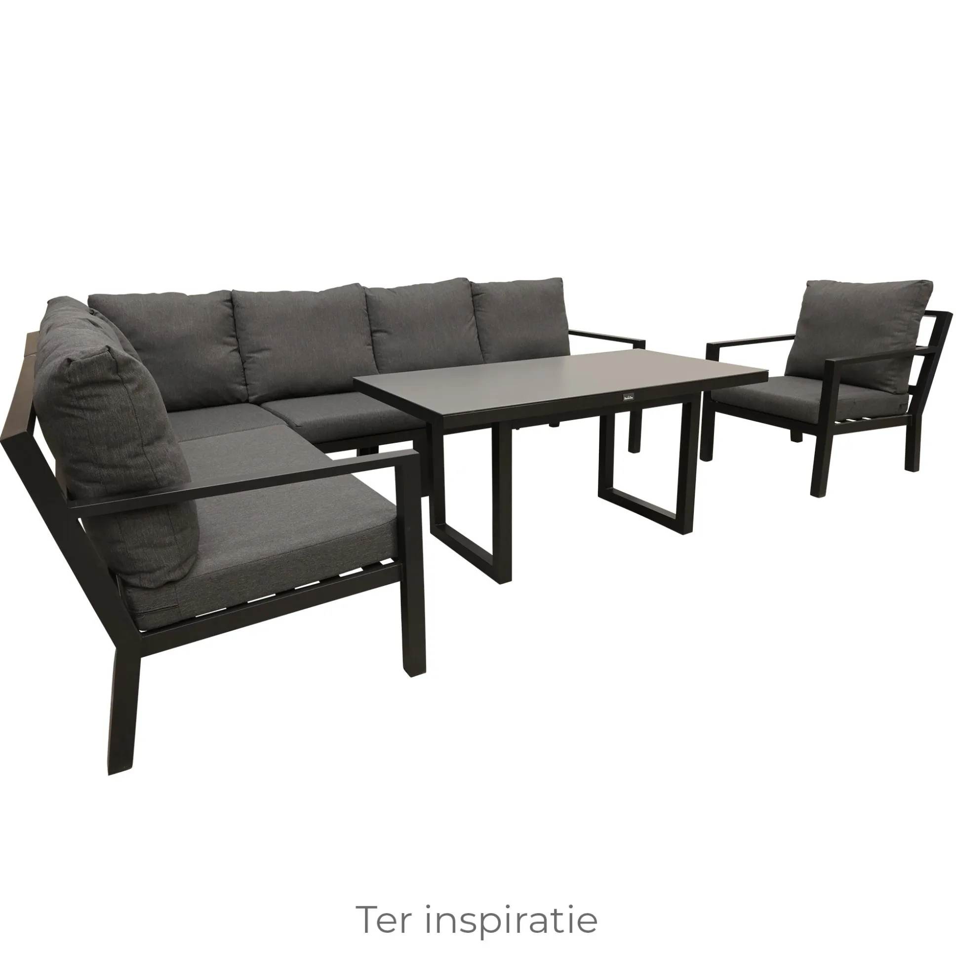 Stoel Brozzi zwart +kussens