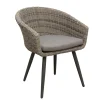 Stoel Pastura white grey met kussen
