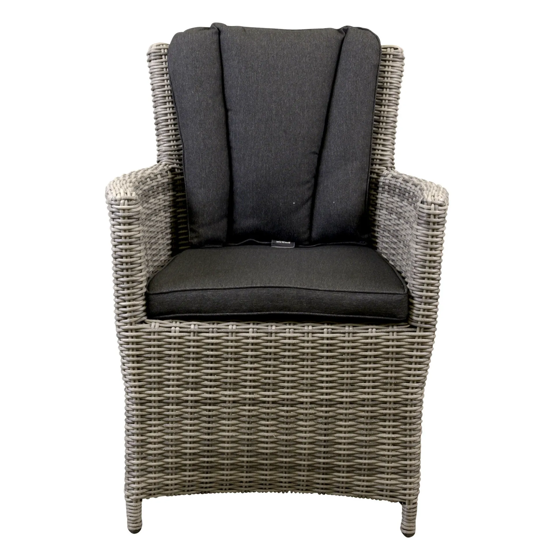Stoel Sauro white grey met kussen