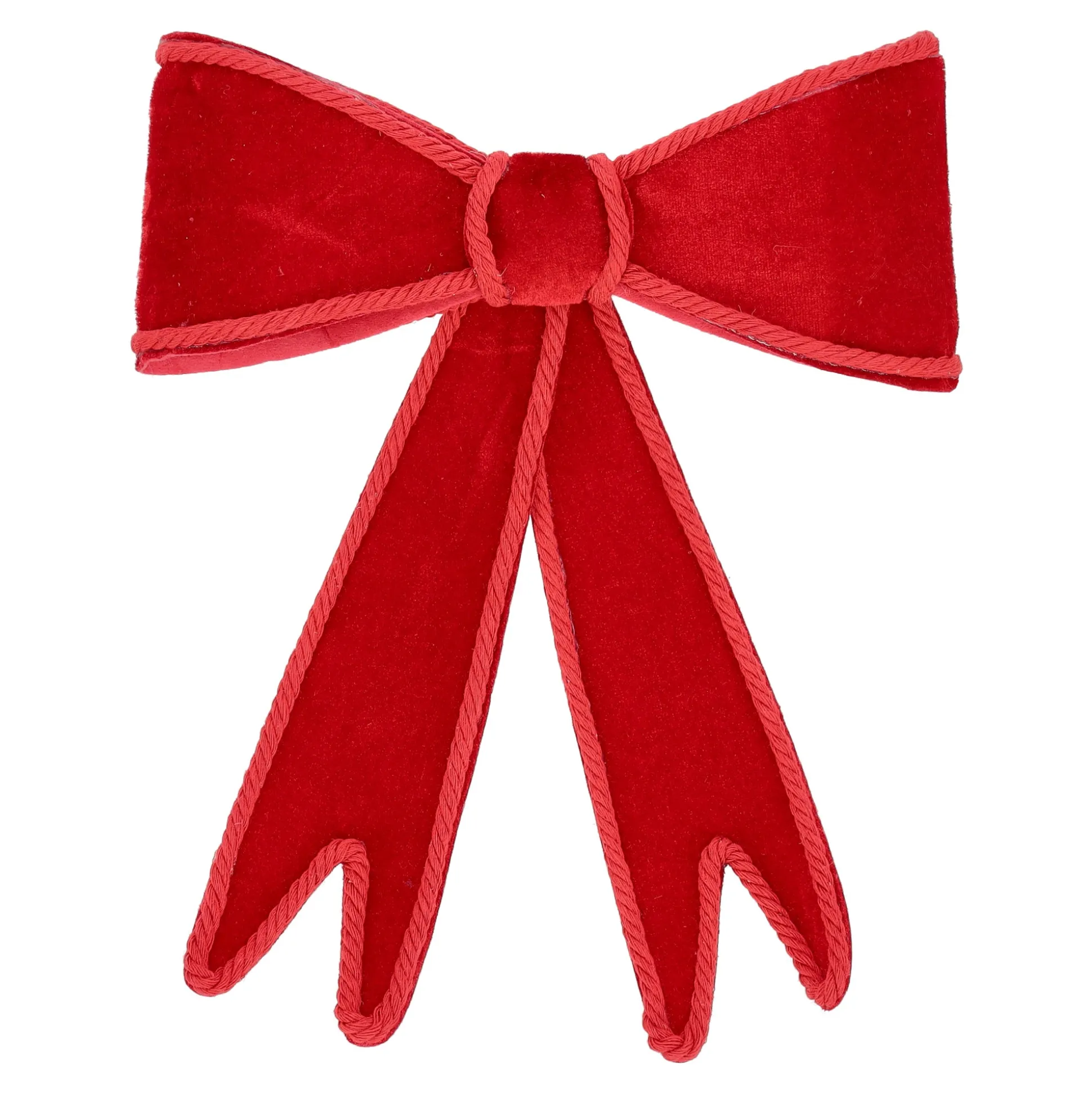 Strik fluweel rood 22cm