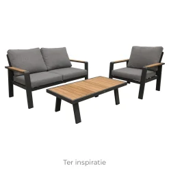 Tafel Foxton 116x60 cm Antraciet Bois le Duc