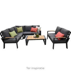 Tafel Foxton 116x60 cm Antraciet Bois le Duc
