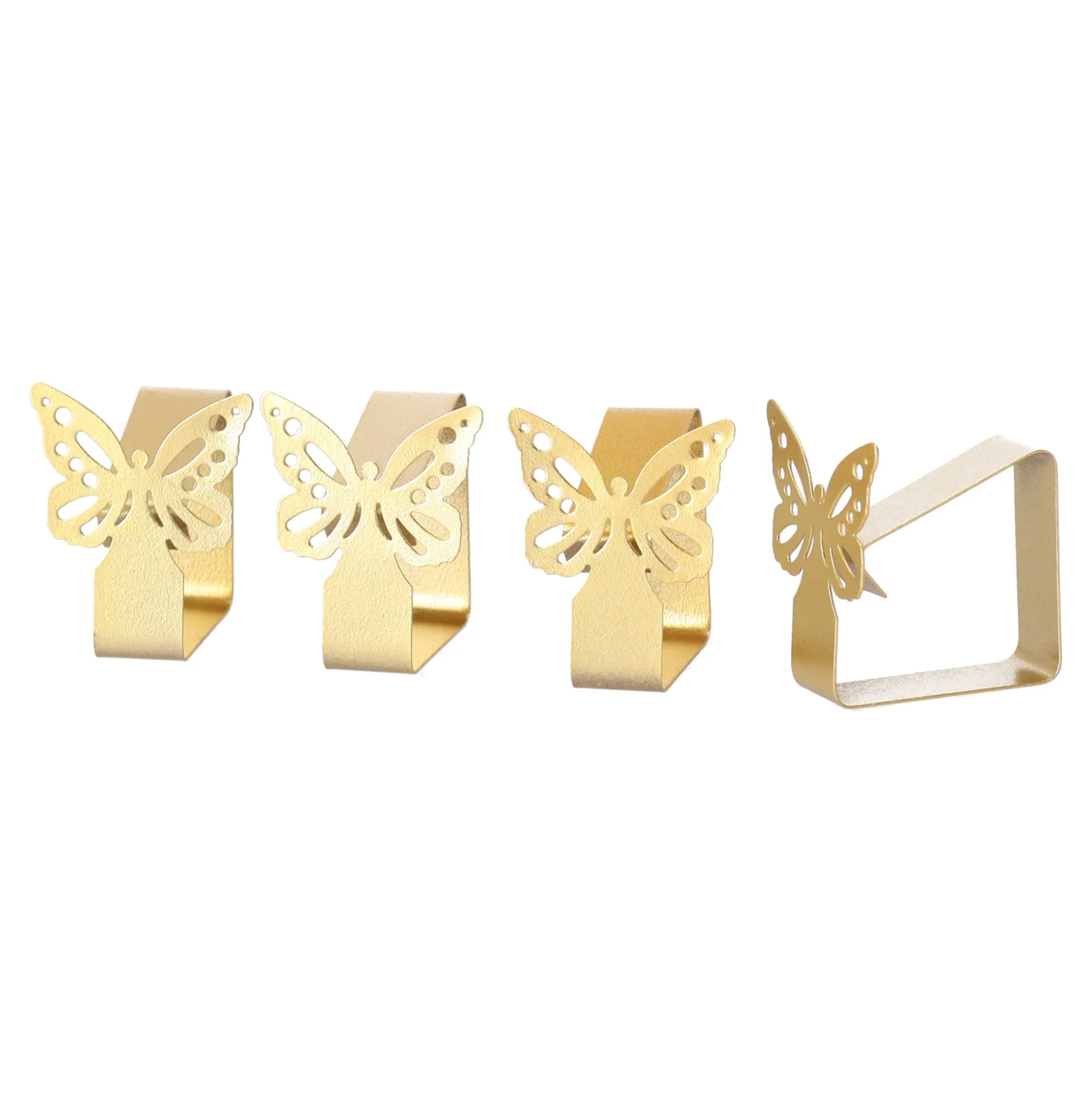 Tafelkleedklem vlinder goud 4st