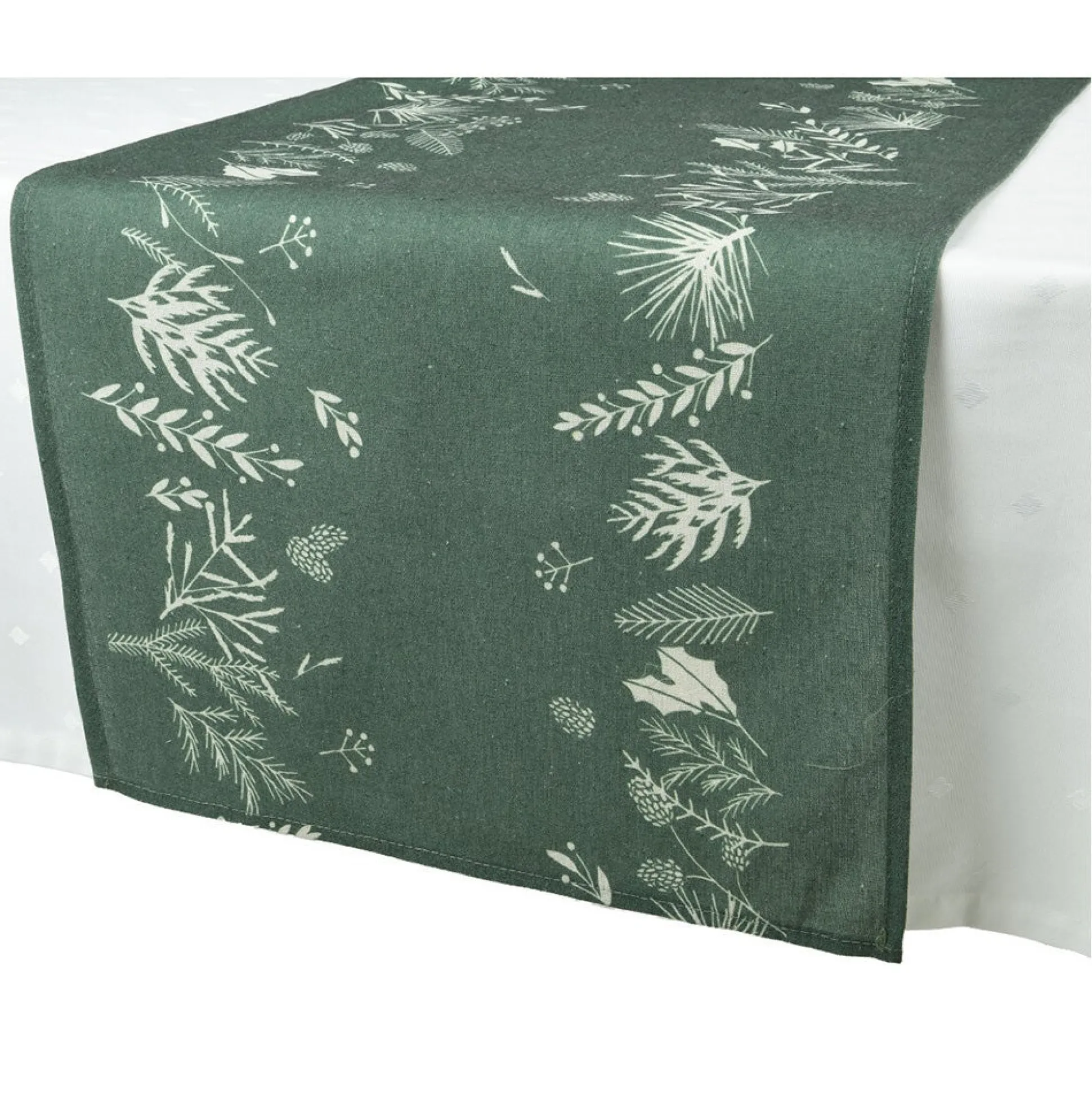 Tafelloper 140 x 40 cm groen