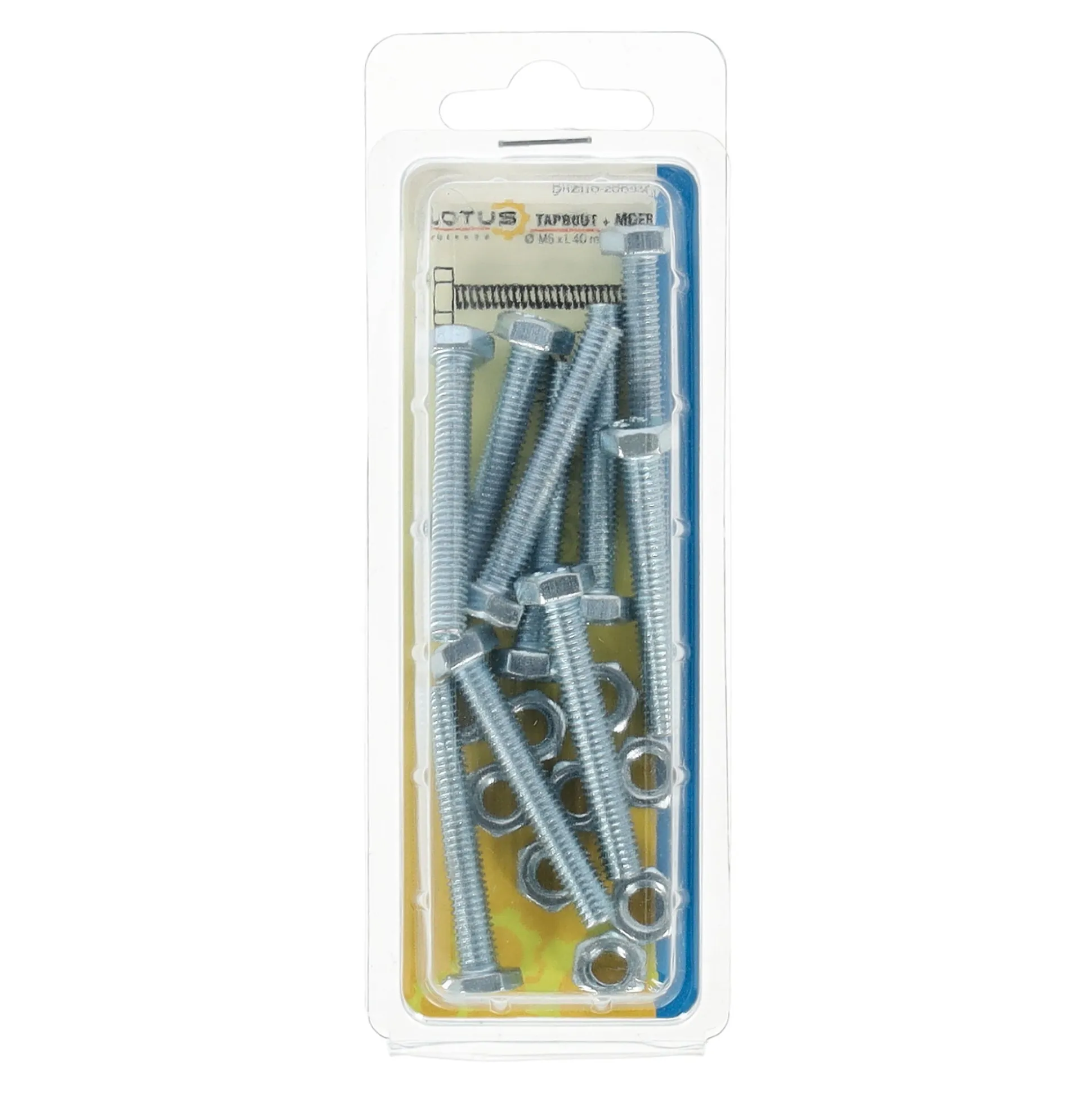 Tapbout met moer M6 x 40 mm 10st. Lotus