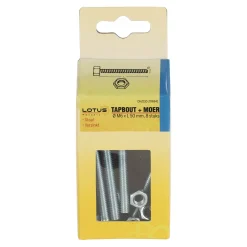 Tapbout met moer M6 x 50 mm 8st. Lotus