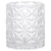 Theelichthouder glas 8 cm transparant