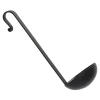 Theelichthouder lepel zwart 26 cm