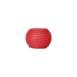 Theelichthouder van glas rood 10 x 10 x 8 cm