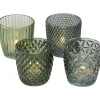Theelichtouder 8 cm 4st. groen