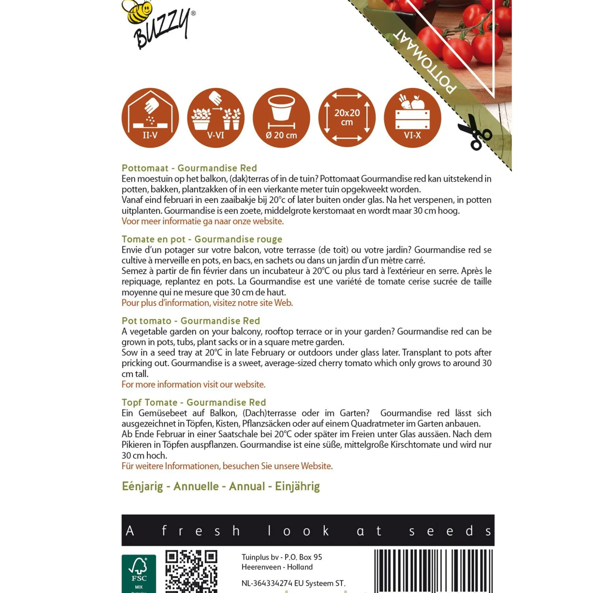 Tomaat Gourmandise red