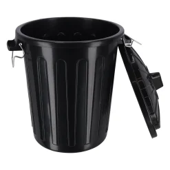 Ton met deksel zwart 23l Curver
