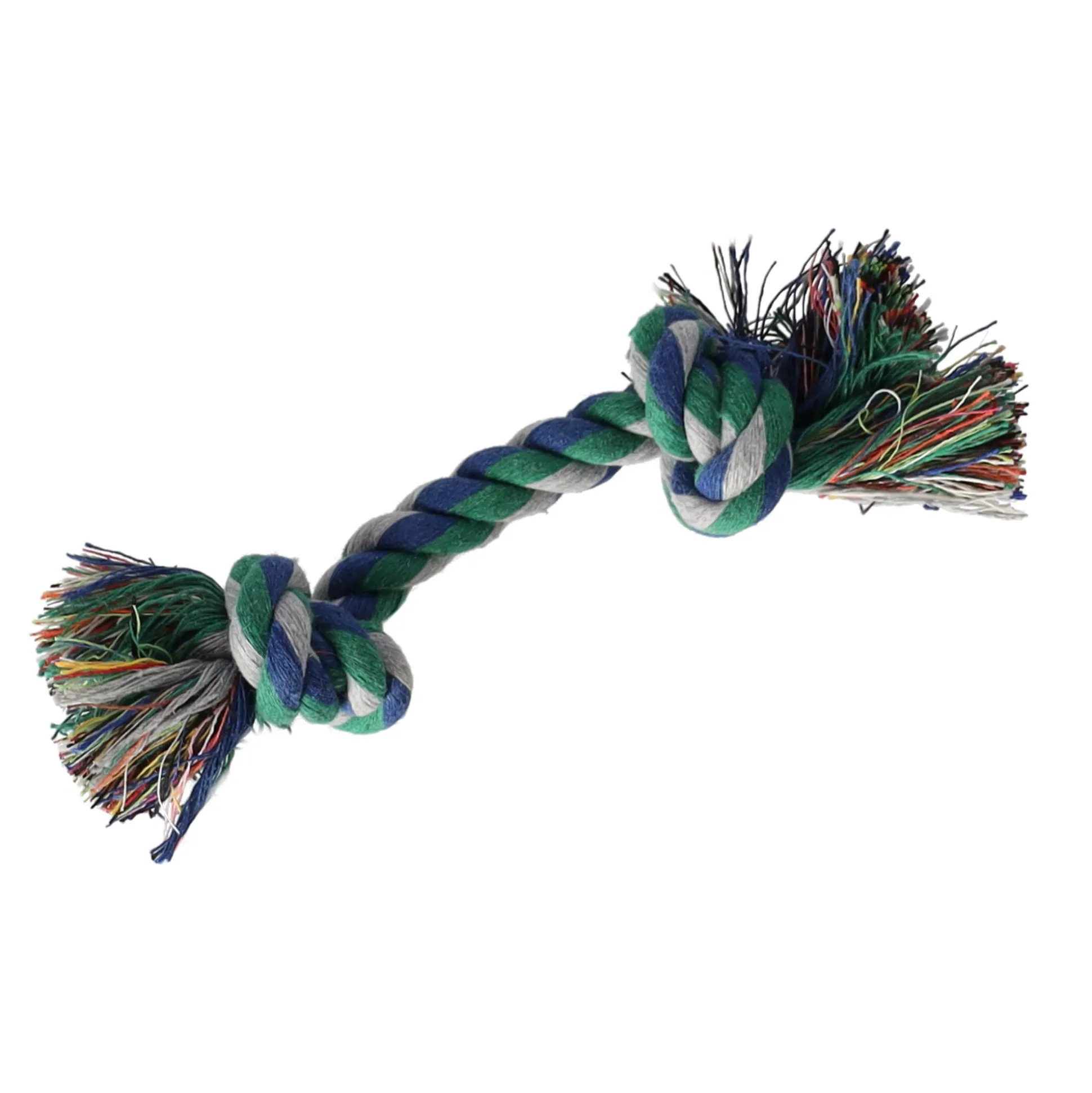 Touw hond kleur 2 knopen mini