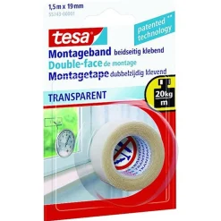 Transparante montage tape 19mmx1.5M
