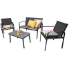 Tuinset Passo antraciet