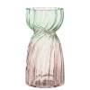 Vaas glas Alizon roze 25 x 13 cm