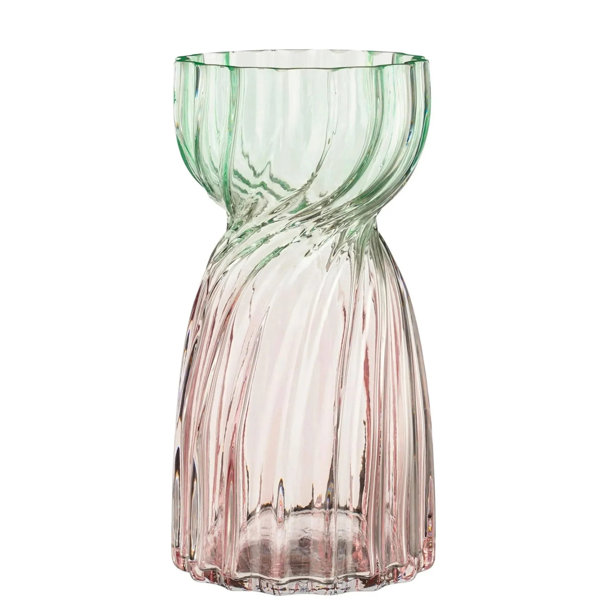 Vaas glas Alizon roze 25 x 13 cm