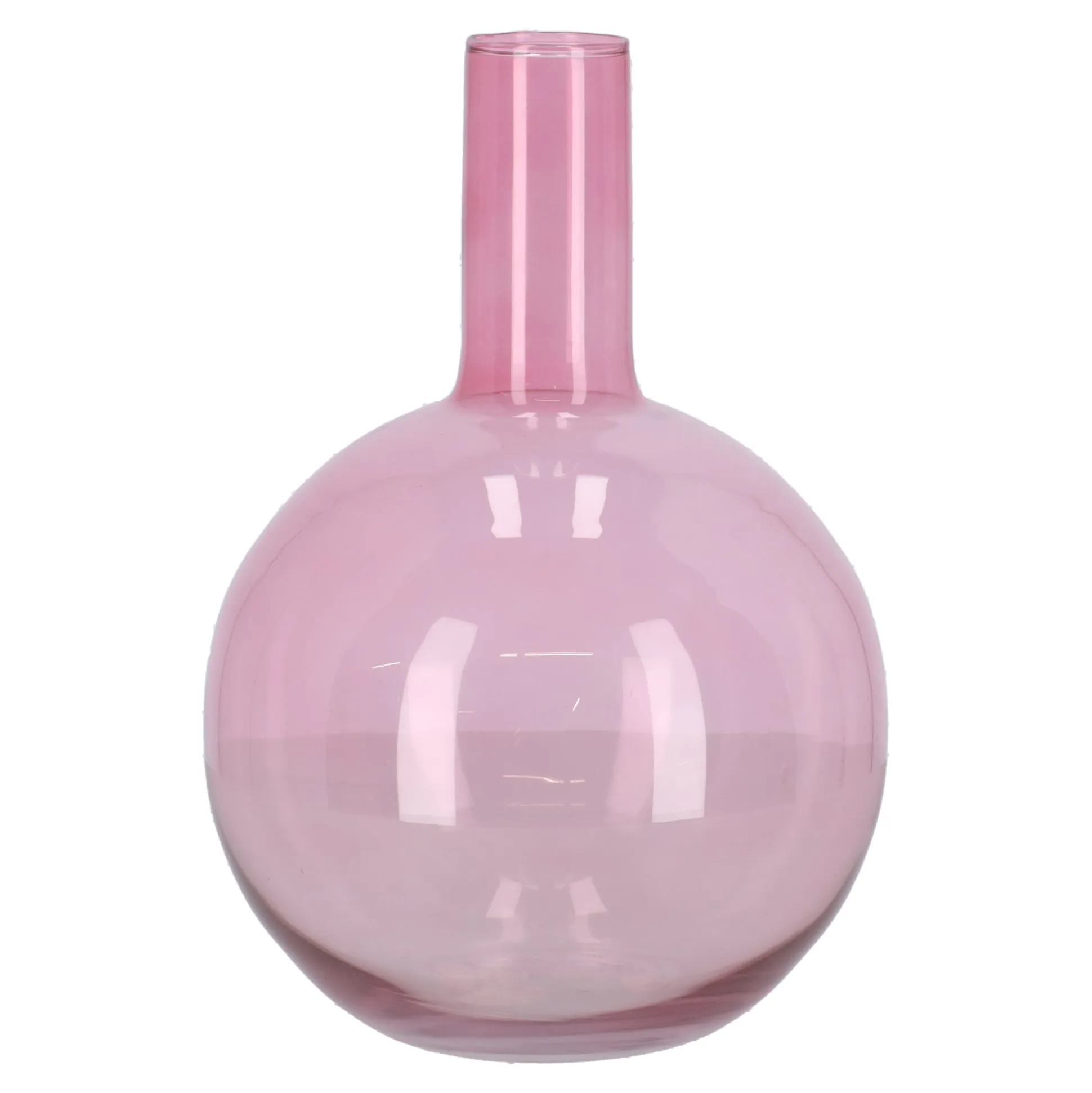 Vaas glas roze 32 cm
