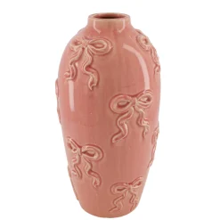 Vaas strik roze 17 x 35 cm